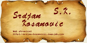 Srđan Kosanović vizit kartica